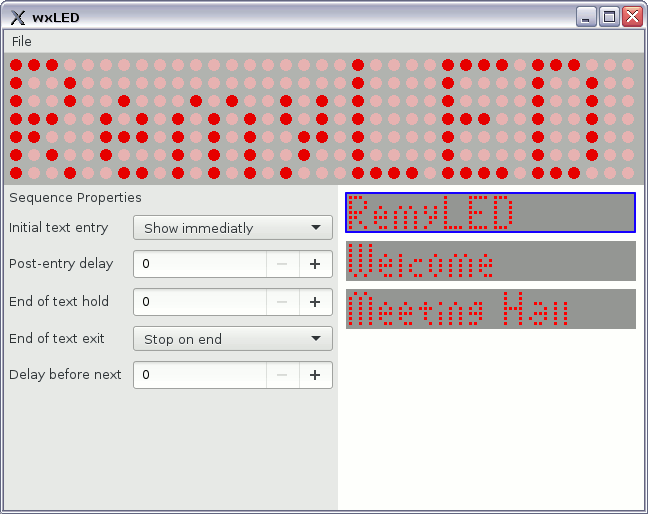 Main program window