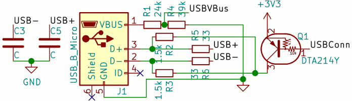 USB interface sub-circuit