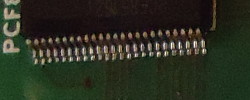 Reworked chip with solder bridges removed