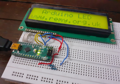 Experimental setup with LCD display