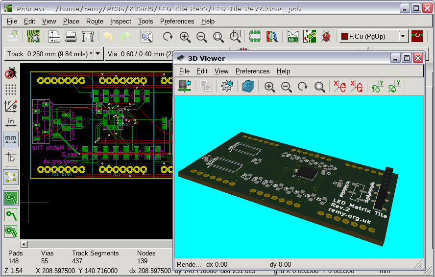Screenshot of KiCad 5